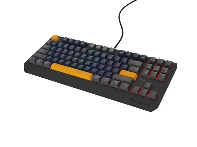 Клавиатура, Genesis Gaming Keyboard Thor 230 TKL Naval Blue Positive US Black RGB Mechanical Outemu Panda