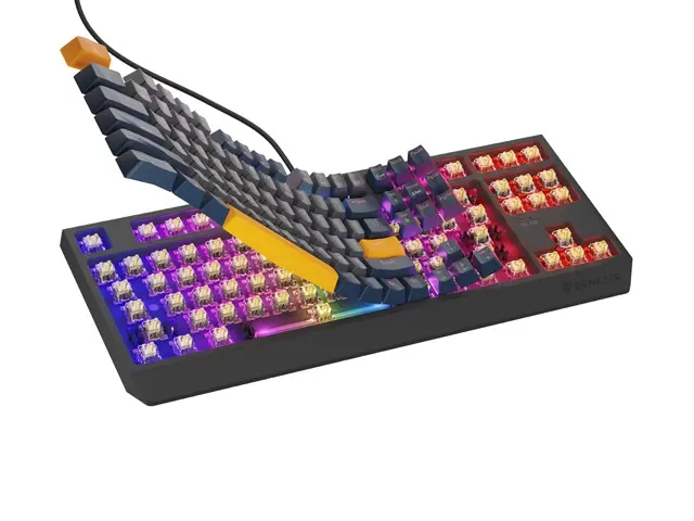Клавиатура, Genesis Gaming Keyboard Thor 230 TKL Naval Blue Negative US RGB Mechanical Outemu Panda - image 8