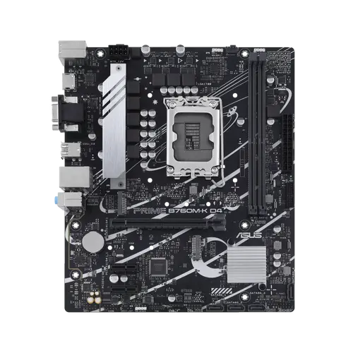 ASUS PRIME B760M-K D4 LGA1700 microATX MB 2xDDR4 4xSATA 2xM.2 1xD-Sub 1xHDMI 2.0 - image 1