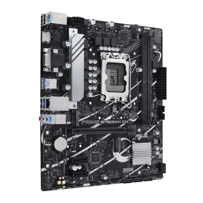 ASUS PRIME B760M-K D4 LGA1700 microATX MB 2xDDR4 4xSATA 2xM.2 1xD-Sub 1xHDMI 2.0 - image 2