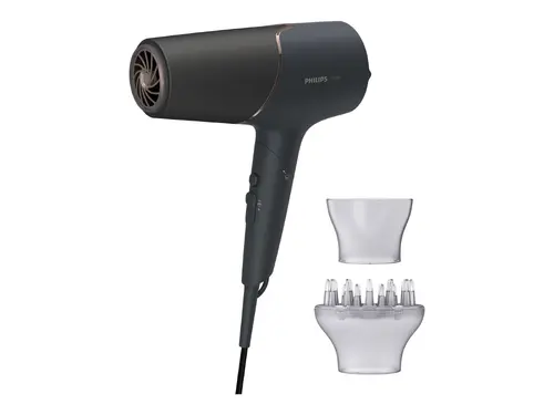 PHILIPS Uscător de păr 2300W Series 5000 tehnologie ThermoShield îngrijire ionică 6 trepte culoare negru