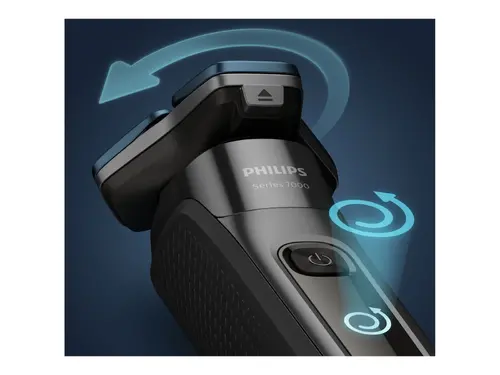 PHILIPS Електрическа самобpcъсначка 7000 за сухо и мокро бръснене ножчета SteelPrecision калъф за съхранение система за почистване - image 1