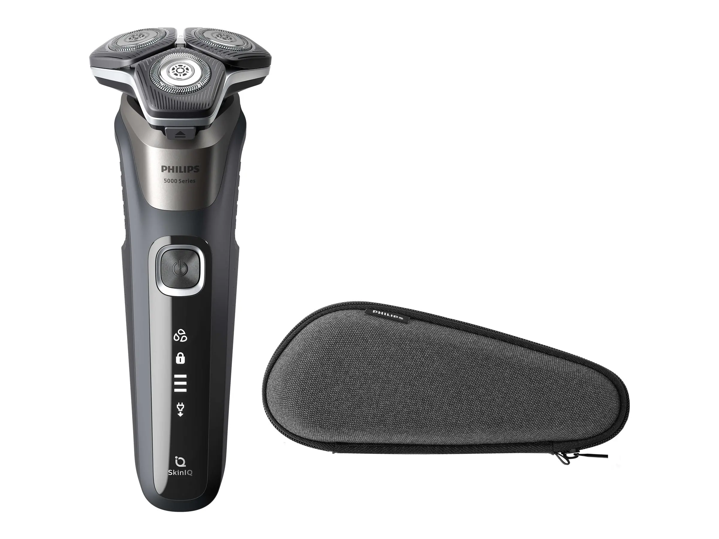 PHILIPS Електрическа самоpcъсначка series 5000 за сухо и мокро бръснене ножчета SteelPrecision калъф за съхранение