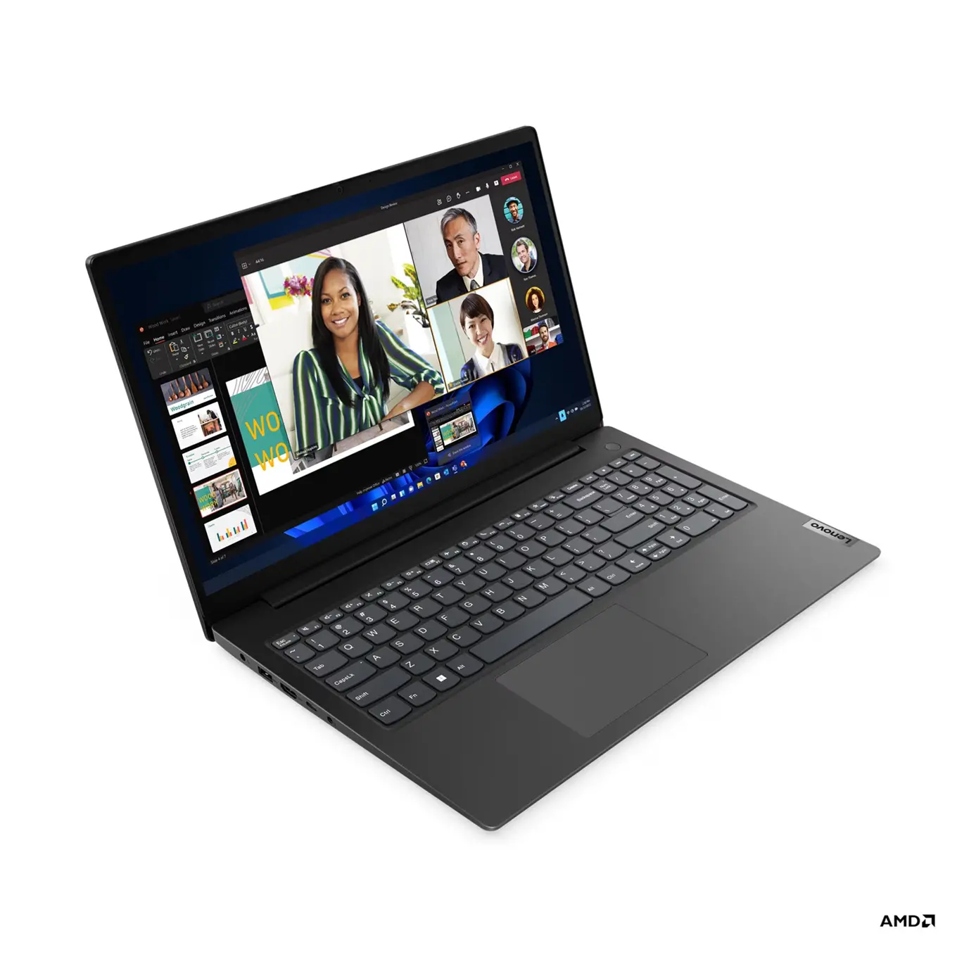 Лаптоп, Lenovo V15 G4 AMD Ryzen 3 7320U (up to 4.1GHz, 4MB), 16GB LPDDR5 5500MHz, 512GB SSD, 15.6" FHD (1920x1080) TN AG, AMD Radeon 610M Graphics, WLAN, BT, HD 720p Cam, DOS, 3Y CCI - image 1