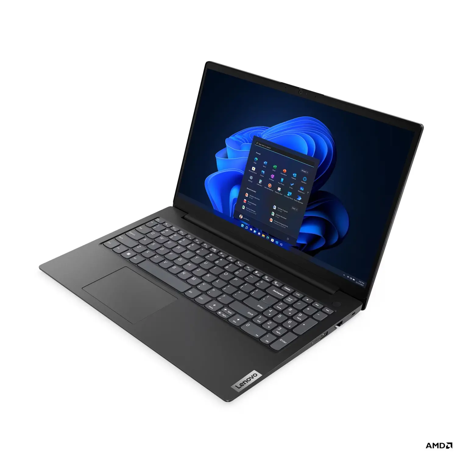 Лаптоп, Lenovo V15 G4 AMD Ryzen 3 7320U (up to 4.1GHz, 4MB), 16GB LPDDR5 5500MHz, 512GB SSD, 15.6" FHD (1920x1080) TN AG, AMD Radeon 610M Graphics, WLAN, BT, HD 720p Cam, DOS, 3Y CCI - image 2