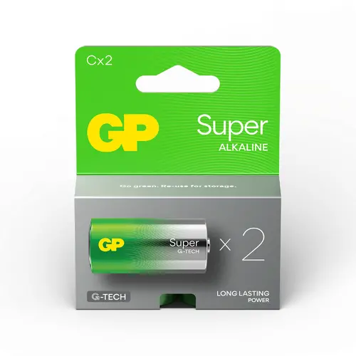 Baterie alcalină GP SUPER LR14, 2 buc. în ambalaj, 1.5V - 1