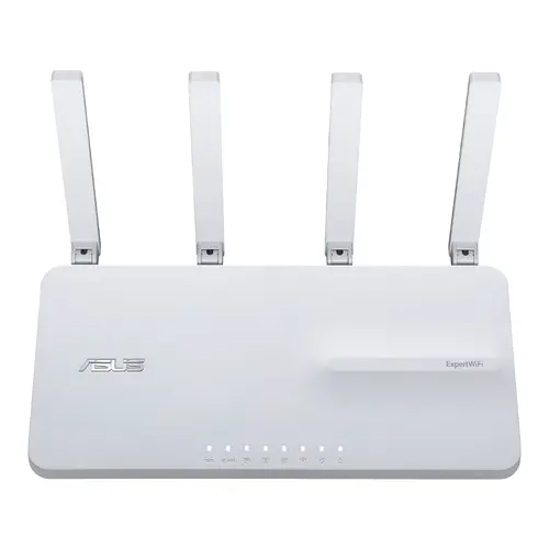 Рутер, Asus Business Router & Access Point ExpertWiFi EBR63, AX3000, Dual-Band, Quad-Core 1.7GHz CPU, 256MB/512MB Flash/RAM, Gigabit, OFDMA, Beamforming, Switch & Security Gateway, 5 SSIDs, VLAN, SDN, site-to-sit VPN, wall mounting, White - image 1