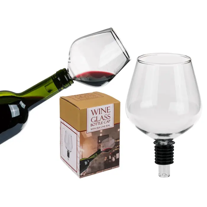 Dop de sticlă pentru sticlă, pahar de vin
