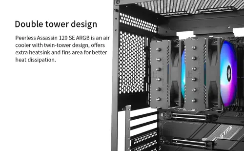 Thermalright охладител CPU Cooler Peerless Assassin 120 SE A-RGB - Dual-Tower - LGA1851/LGA1700/AM5 - image 10