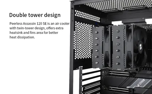 Thermalright ψύκτρα CPU Cooler Peerless Assassin 120 SE - Dual-Tower - LGA1851/LGA1700/AM5 - 11