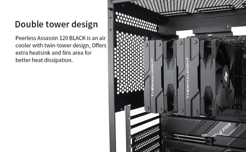 Thermalright ψύκτρα CPU Cooler Peerless Assassin 120 Black - Dual-Tower - LGA1851/LGA1700/AM5 - 10