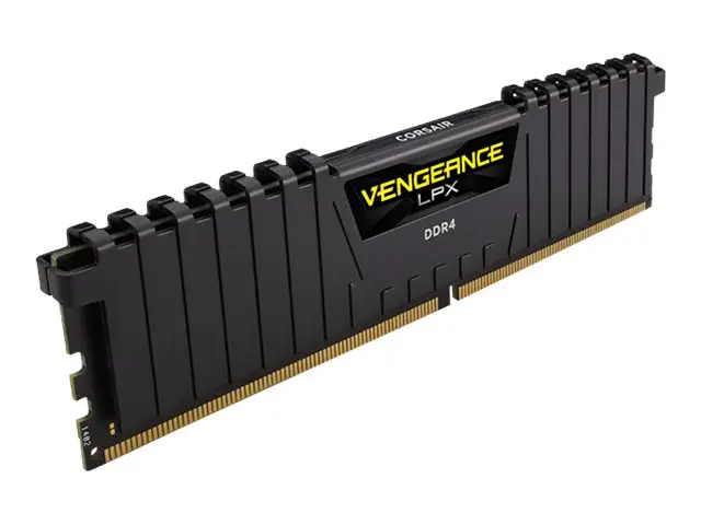 CORSAIR Vengeance 16GB DDR4 DIMM 3200MHz 1x16GB Unbuffered Dual Rank 16-20-20-38 XMP 2.0 LPX PCB 1.35V Heatspreader Black