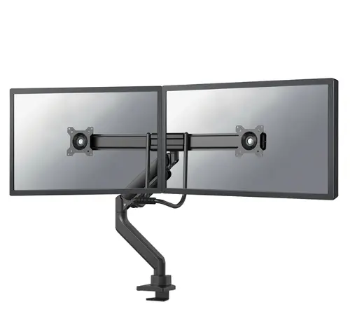 Стойка, Neomounts Screen Desk Mount 2 screens (topfix clamp & grommet) for 2 Monitor Screens, Black - image 1