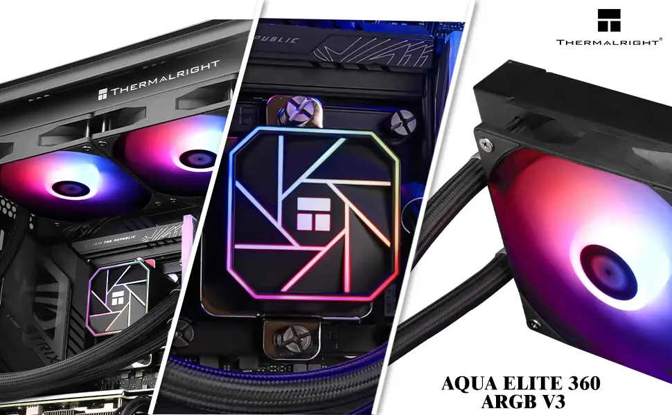 Thermalright υδρόψυξη Water Cooling Aqua Elite 360 Black A-RGB V3 - LGA1851/LGA1700/AM5 - image 12