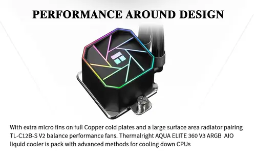Thermalright υδρόψυξη Water Cooling Aqua Elite 360 Black A-RGB V3 - LGA1851/LGA1700/AM5 - 10