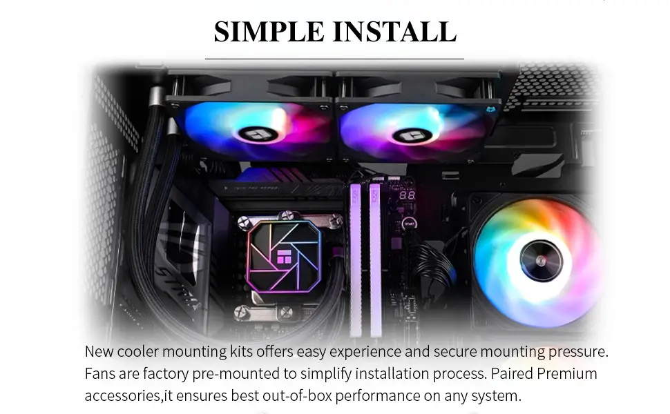 Thermalright водно охлаждане Water Cooling Aqua Elite 240 Black A-RGB V3 - LGA1851/LGA1700/AM5 - image 11