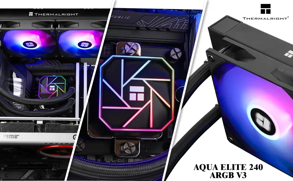 Thermalright водно охлаждане Water Cooling Aqua Elite 240 Black A-RGB V3 - LGA1851/LGA1700/AM5 - image 12