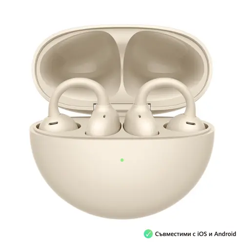 Слушалки, Huawei FreeClip Dove-T00 Beige, Bluetooth 5.3, 20Hz - 20 KHz, 55mAh