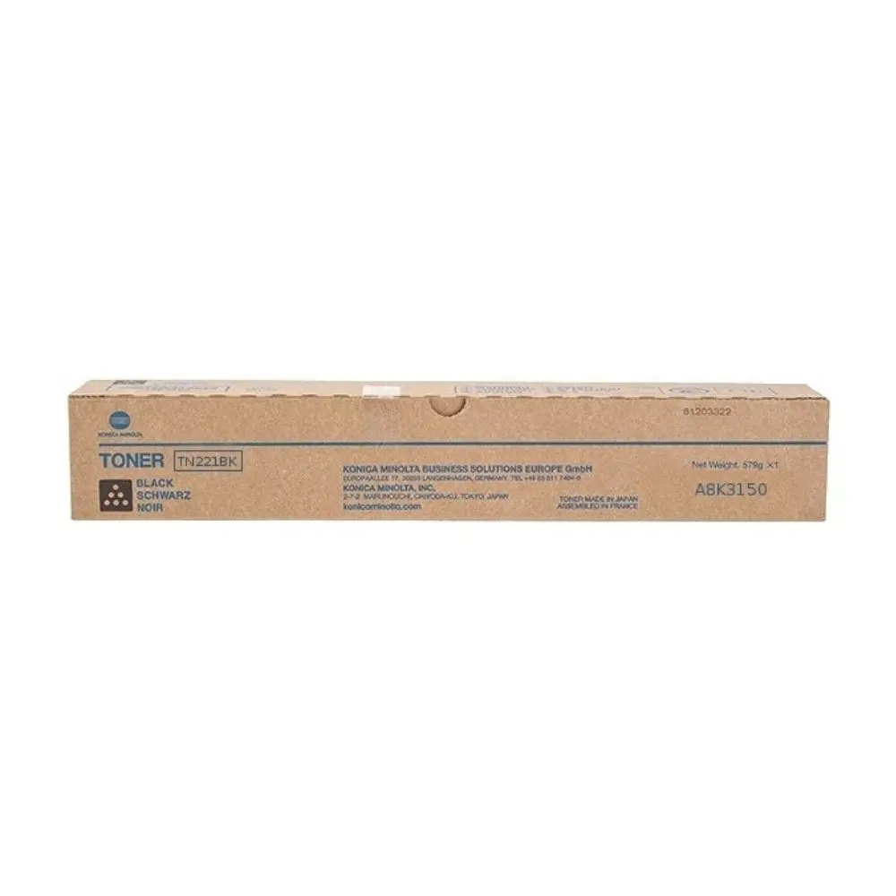ТОНЕР КАСЕТА ЗА KONICA MINOLTA BIZHUB C227/C287 - Black - TN221K (TN-221K) - PN A8K3150