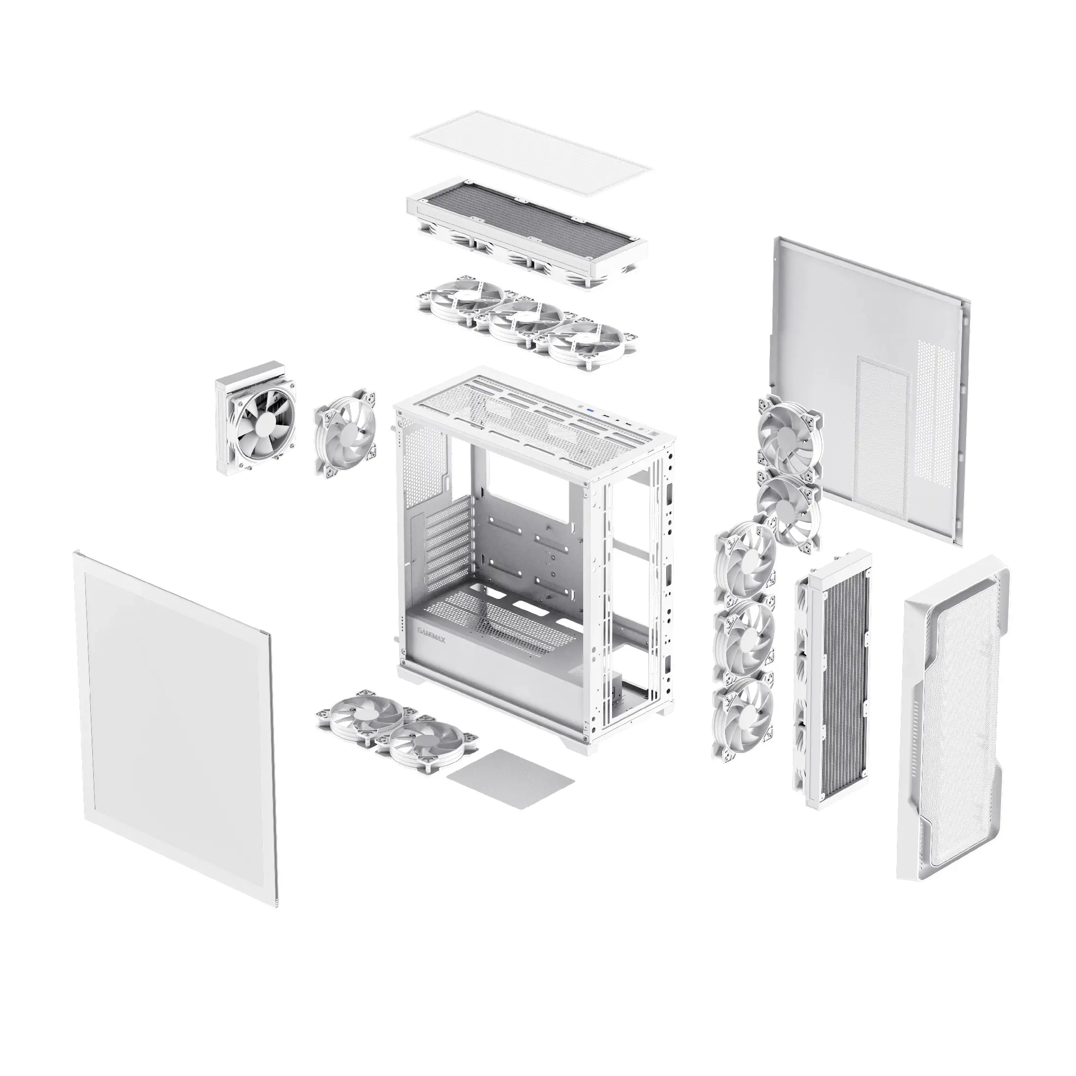 Gamemax кутия Case EATX - SIEGE White - Addressable RGB - image 12