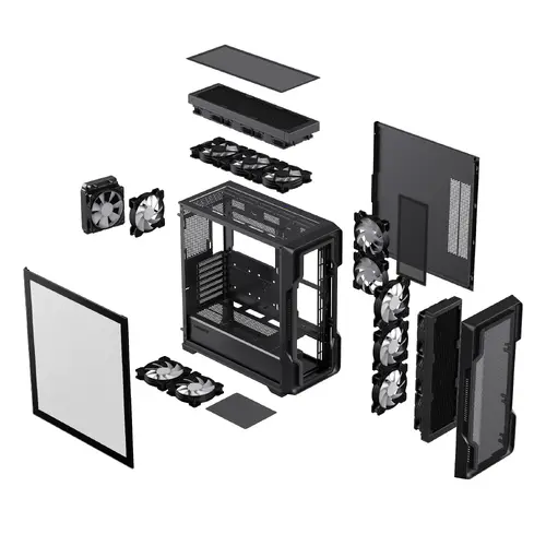Gamemax кутия Case EATX - SIEGE Black - Addressable RGB - image 14