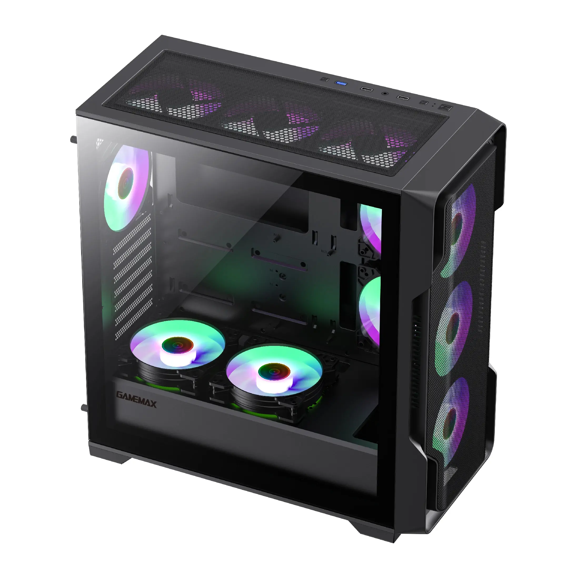 Gamemax кутия Case EATX - SIEGE Black - Addressable RGB - image 6