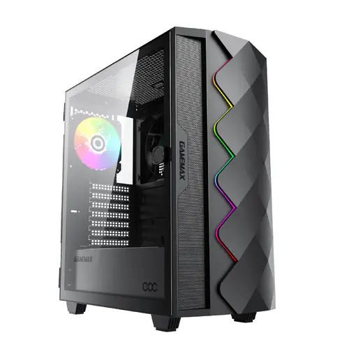 Gamemax кутия Case EATX - Diamond COC Black - Addressable RGB - image 12