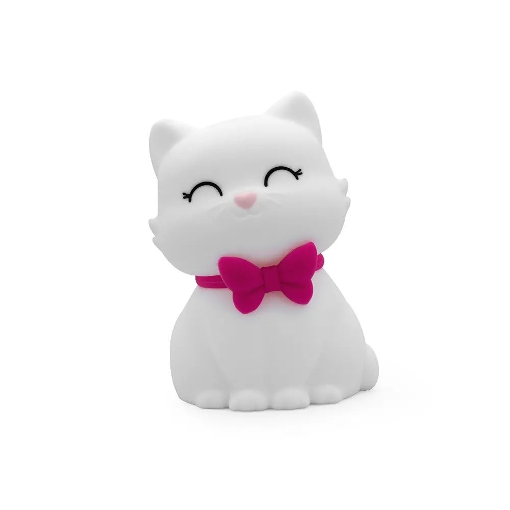 Нощна лампа Dhink® - Cat, силикон, бяла