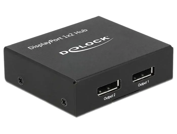 Splitter DeLock, DisplayPort 1.2 Splitter 1 x DisplayPort είσοδος - 2 x DisplayPort έξοδος 4K