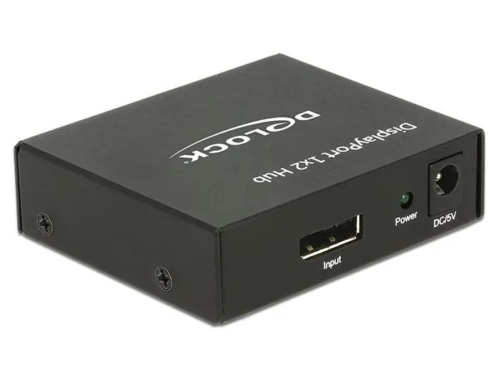 Сплитер DeLock, DisplayPort 1.2 Splitter 1 x DisplayPort in - 2 x DisplayPort out 4K - image 1
