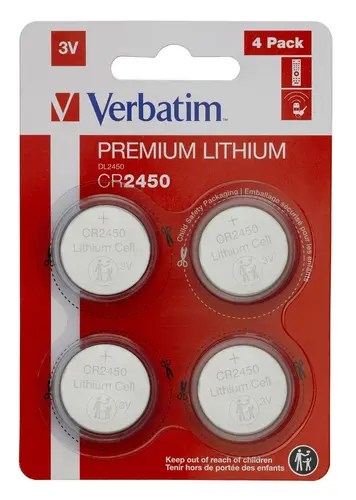 Μπαταρία, Verbatim Lithium Battery CR2450 3V 4 Pack - 1