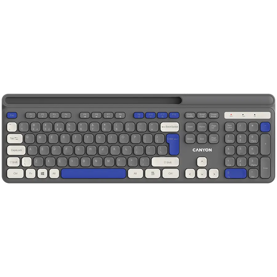 CANYON tastatură HKB-W03 EN AAA fără fir gri