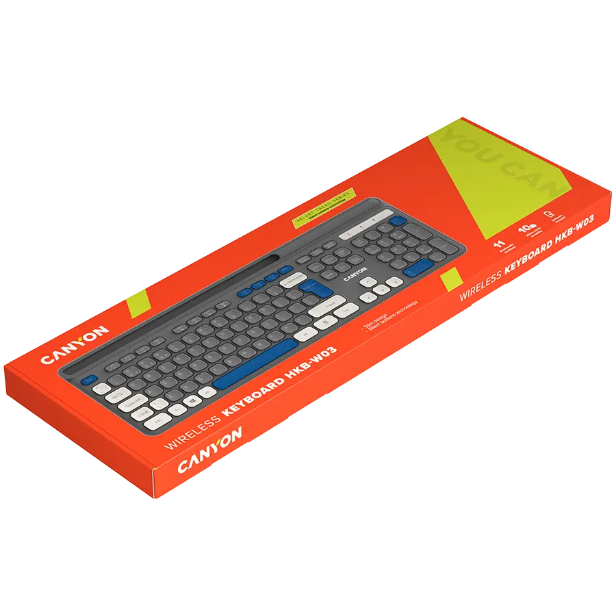 CANYON keyboard HKB-W03 EN AAA Wireless Grey - image 6
