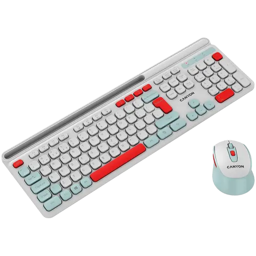 CANYON HSET-W5 EN Keyboard+Mouse AAA+AA Wireless White - image 2