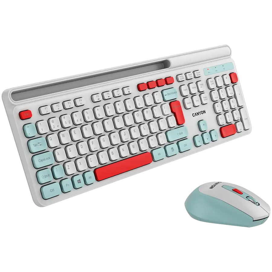 CANYON HSET-W5 EN Keyboard+Mouse AAA+AA Wireless White - image 3
