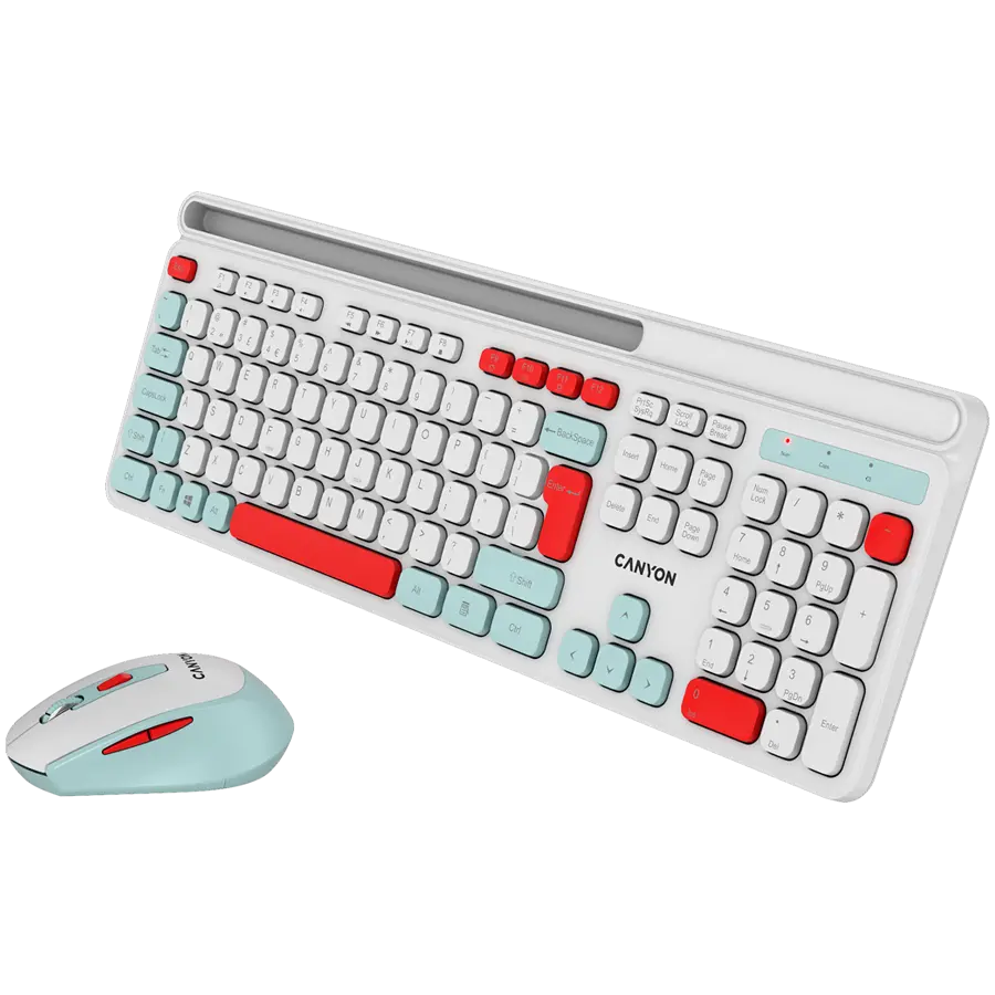 CANYON HSET-W5 EN Keyboard+Mouse AAA+AA Wireless White - image 4