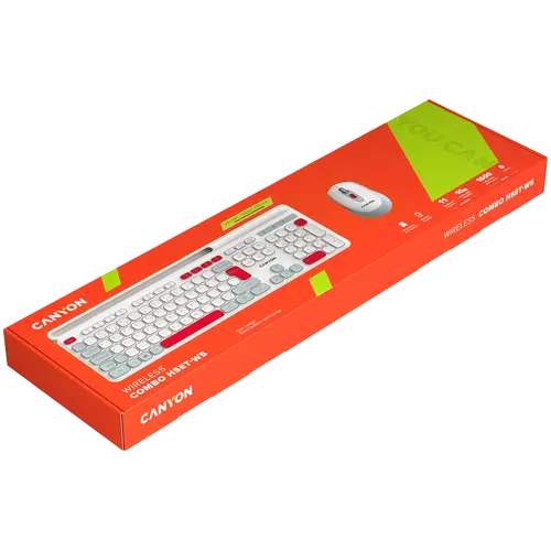 CANYON HSET-W5 EN Keyboard+Mouse AAA+AA Wireless White - image 6