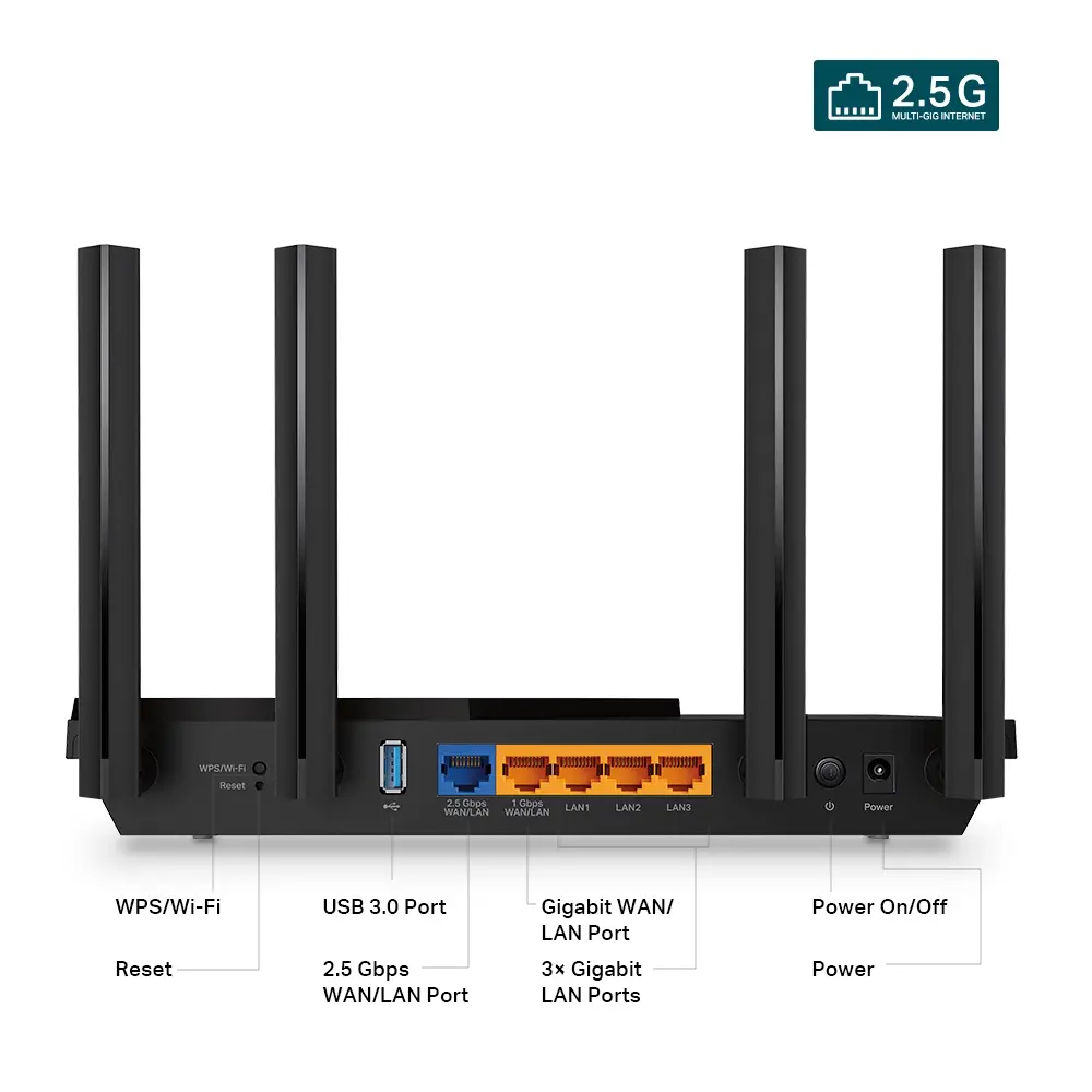 Router wireless TP-Link Archer AX55 Pro, AX3000, Wi-Fi 6, Multi Gigabit - image 2
