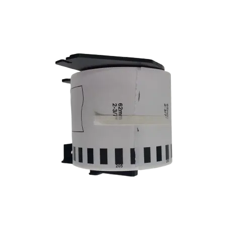 КОМПЛЕКТ 10 ЛЕНТИ ЗА ЕТИКЕТНИ ПРИНТЕРИ BROTHER ТИП QL - CONTINUOUS PAPER TAPE - 62 mm x 30,48 m - 10 броя DK22205 (DK-22205) - PN LBDK-22205x10 - NEOMAX - image 1