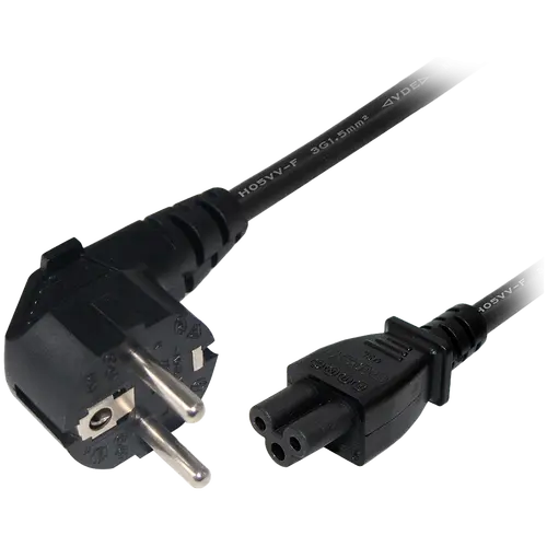 Mimosa EU Power Cord, black (60 cm, 2 ft), for PoE Injector 24V and PoE Injector 50V, 501-00095