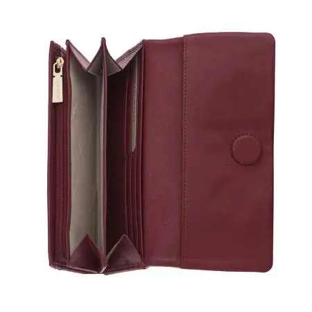 Дамско портмонe цвят Перлено розово и винено червено - ROSSI - image 1