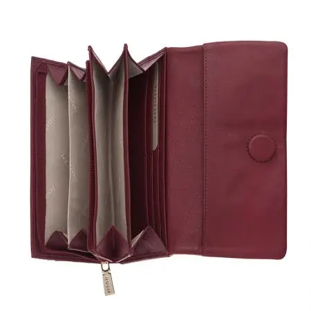 Дамско портмонe цвят Перлено розово и винено червено - ROSSI - image 2