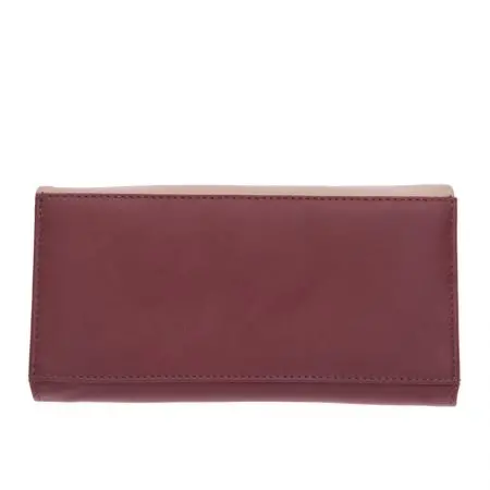 Дамско портмонe цвят Перлено розово и винено червено - ROSSI - image 3