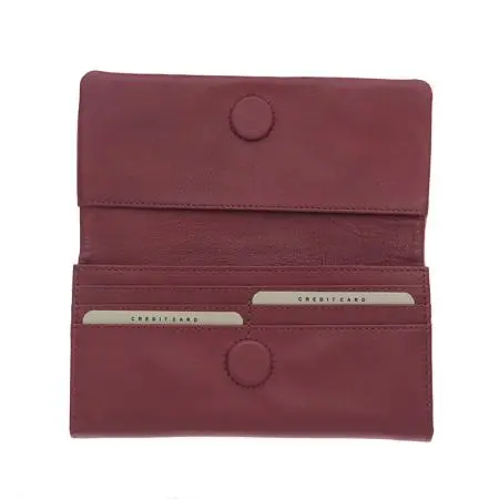 Дамско портмонe цвят Перлено розово и винено червено - ROSSI - image 4