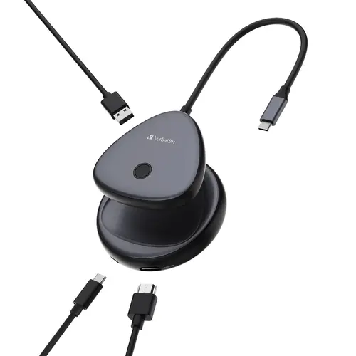 Adaptor, Verbatim Share My Screen USB-C adaptor wireless pentru afișaj 4K cu Hub WDA-02 - 3