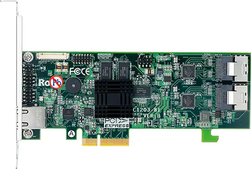ARC-1203-8i RAID SATA 6G intern cu 8 porturi /2xSFF-8087/, procesor ARM 1066MHz, 512 MB ECC RAM, PCIe 2.0 x4, RAID 0, 1, 1E, 10, 3, 5, 6, 30, 50, 60
