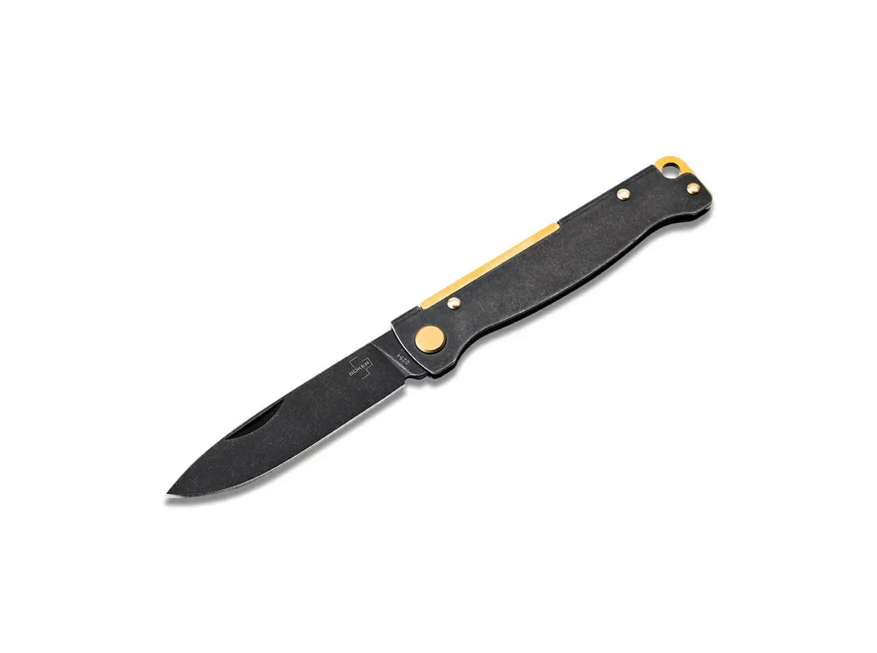 Джобен нож Boker Plus Atlas Black Stonewash Brass