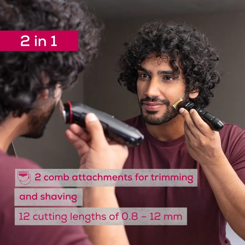 Mașină de tuns, Beurer MN4X beard styler, 2 accesorii, lamă de contur subțire din titan, funcționare pe baterie și la rețea, afișaj LED, 10 lungimi - image 3