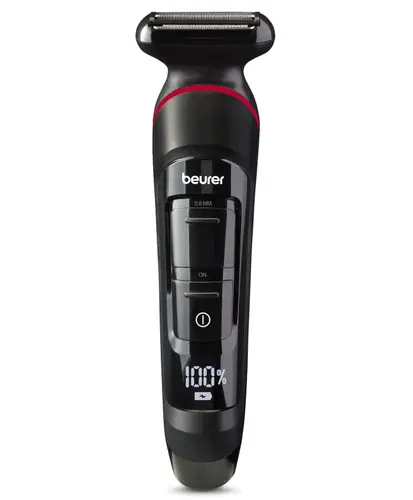 Машинка за подстригване, Beurer MN9X body groomer, 11 attachments with 16 cutting lengths for trimming and shaving on the entire body, Waterproof (IPX7),  Quick-charge function, LED display, Incl. practical hard case - image 3