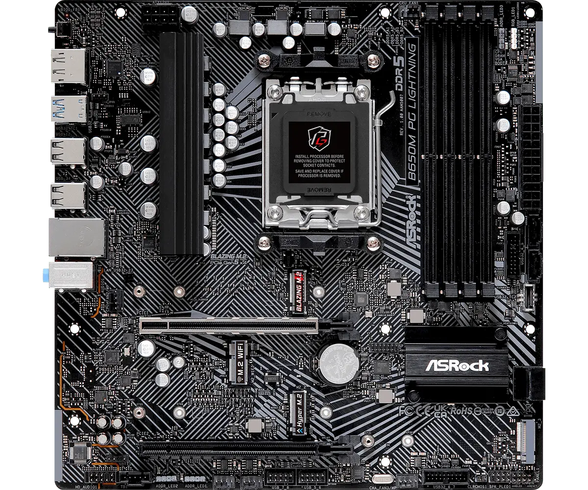 Дънна платка, ASROCK B650M PG LIGHTNING - image 1